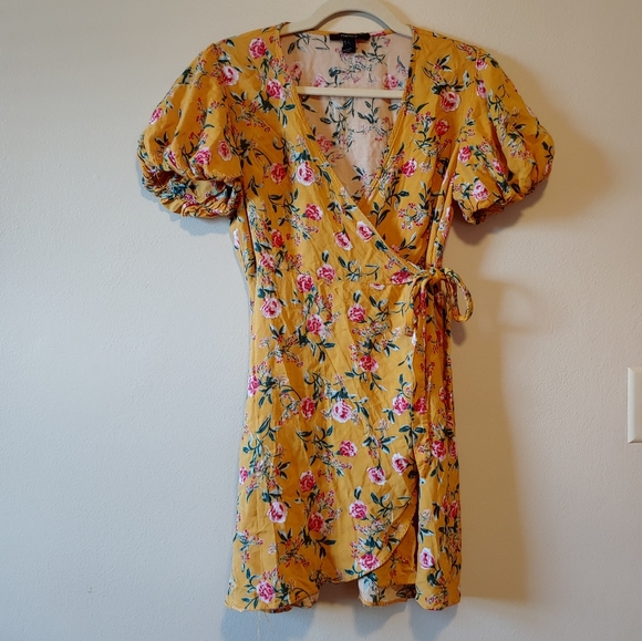 yellow sundress with flowers